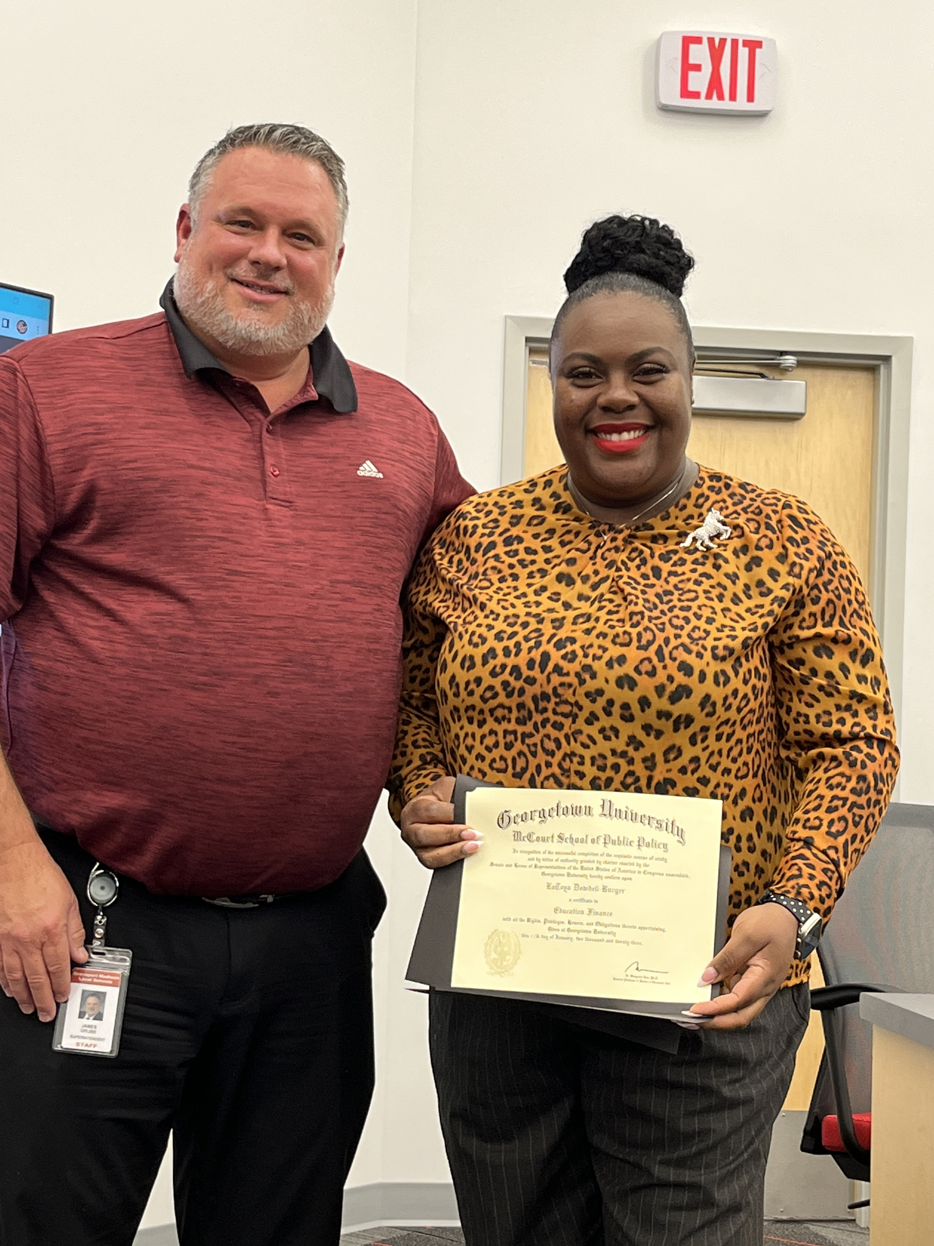 BOE President Dowdell-Burger Earns Award