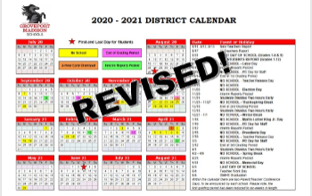 Revised 2020-2021 Calendar