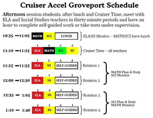 Cruiser Accel Groveport Afternoon Schedule