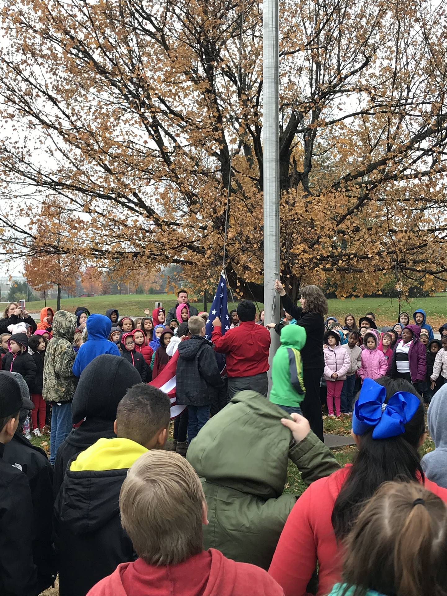 Flag raising ceremony