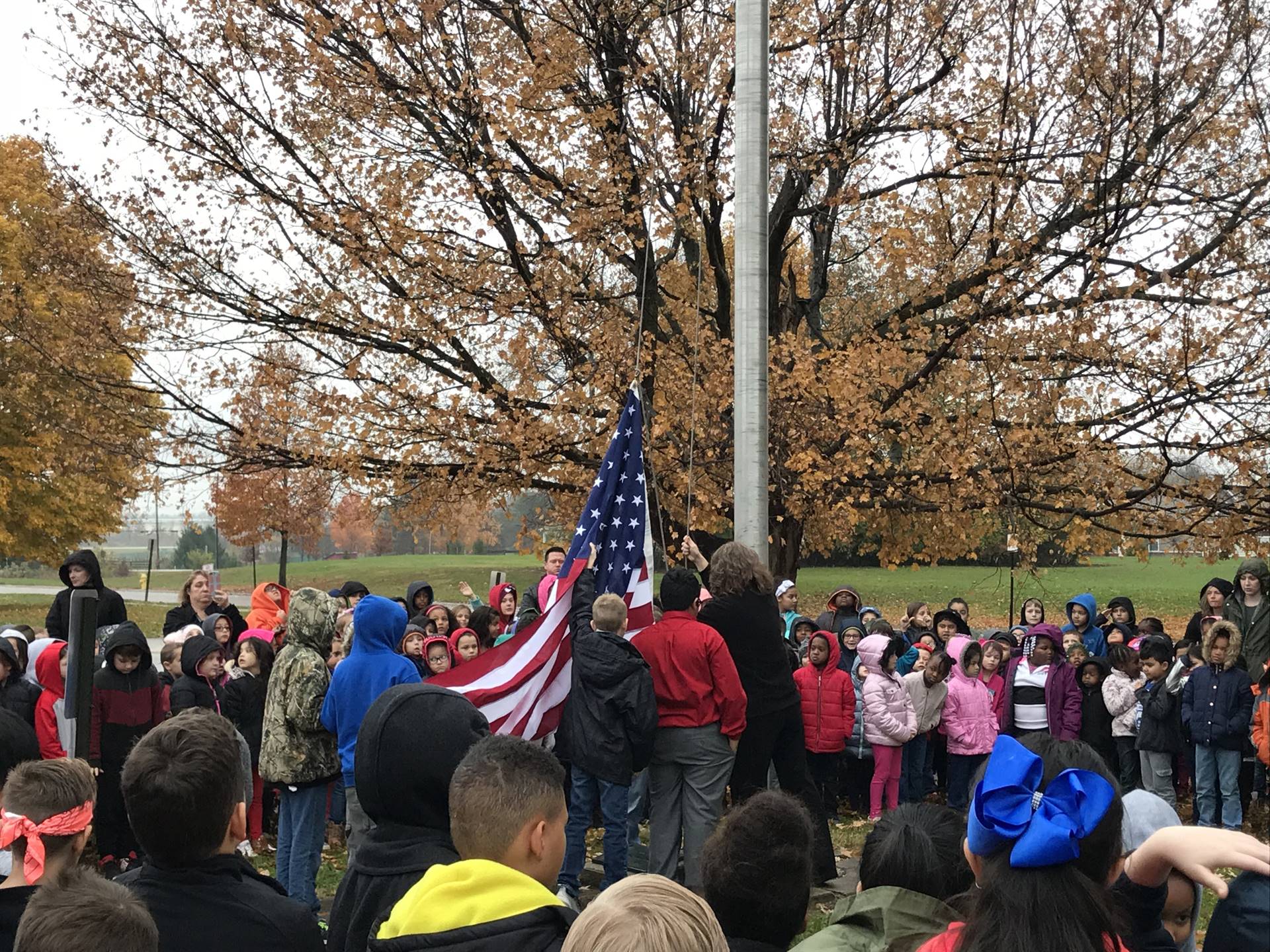 Flag raising ceremony