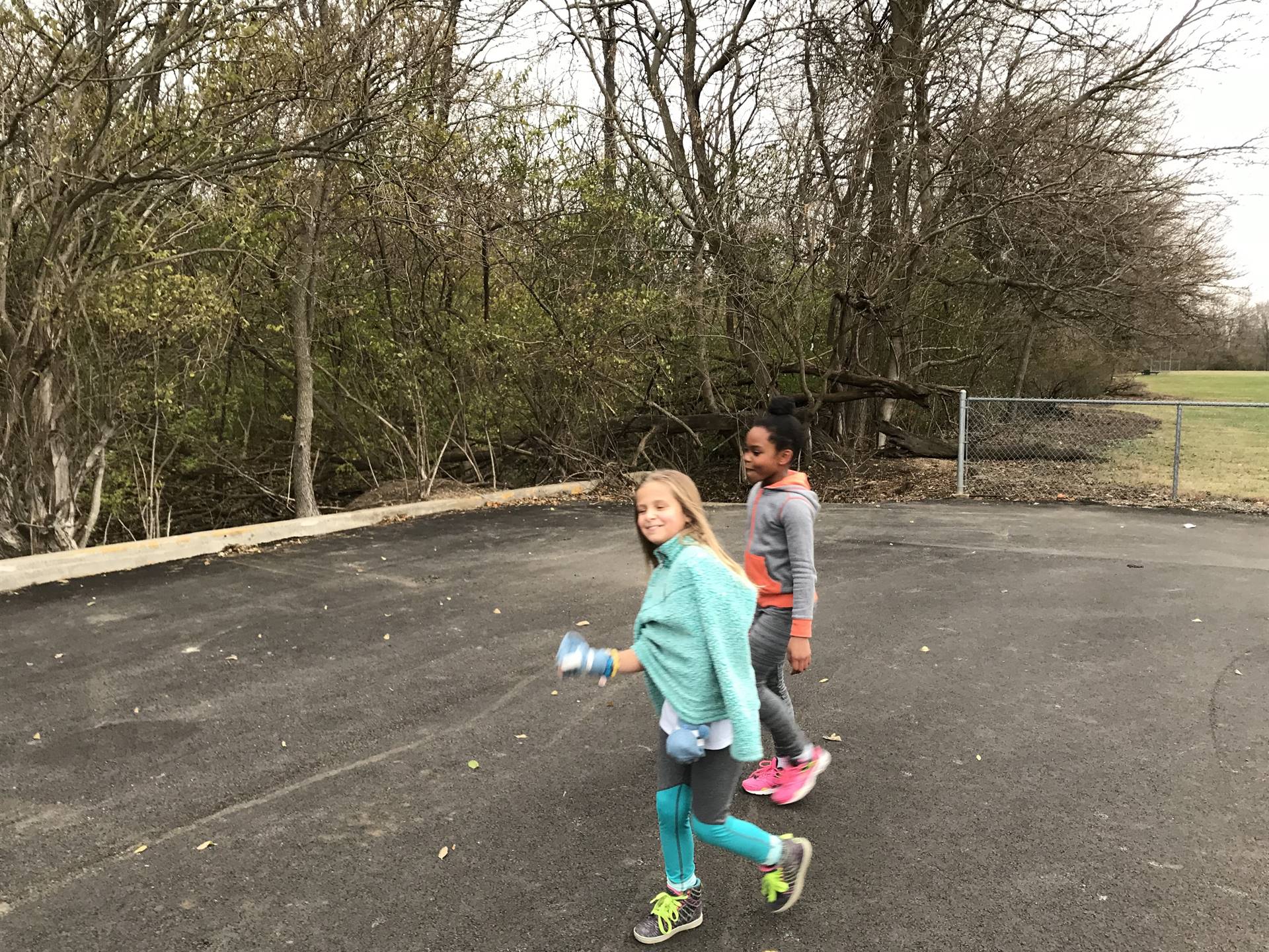 Girls running