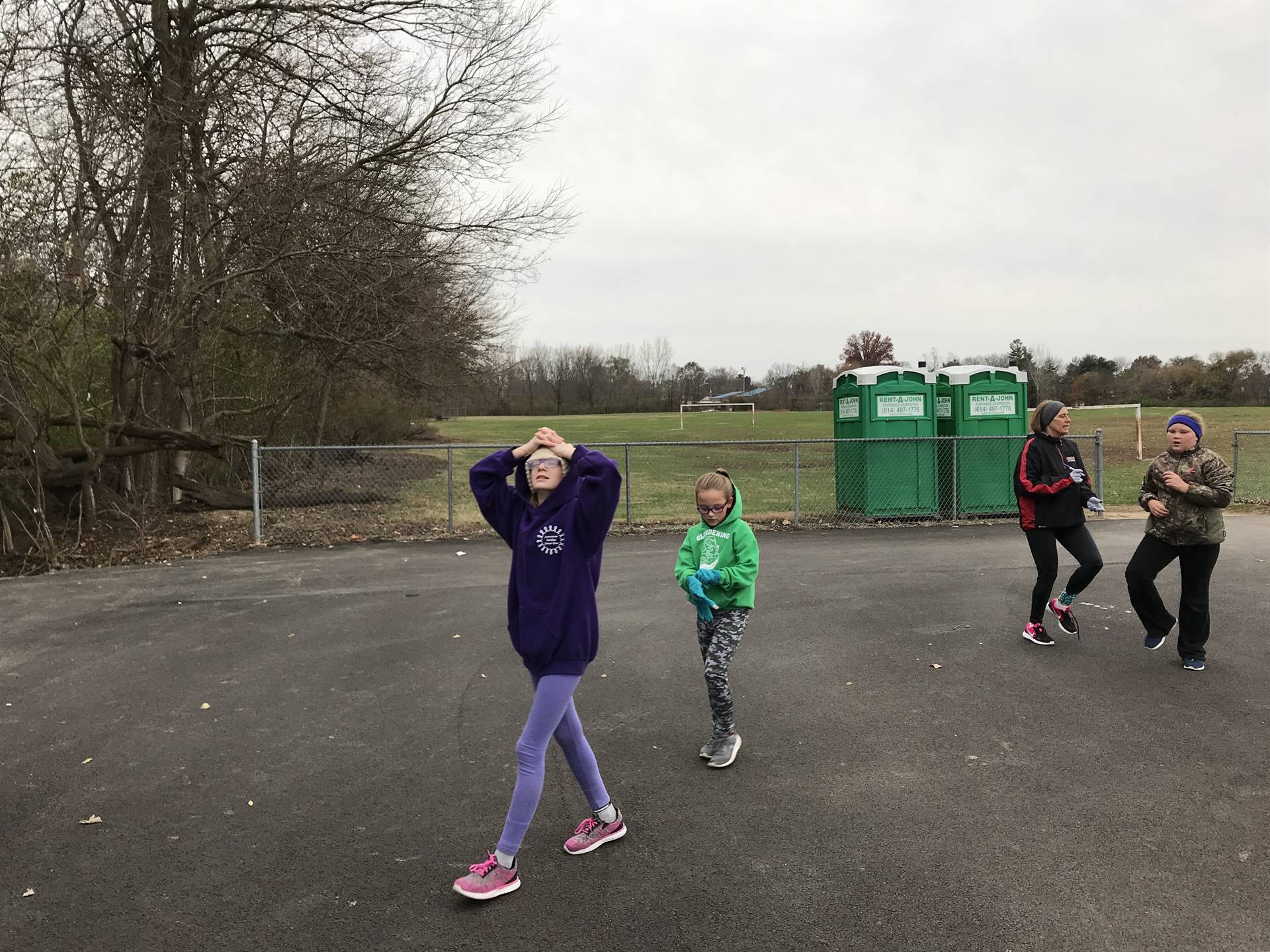 Girls running