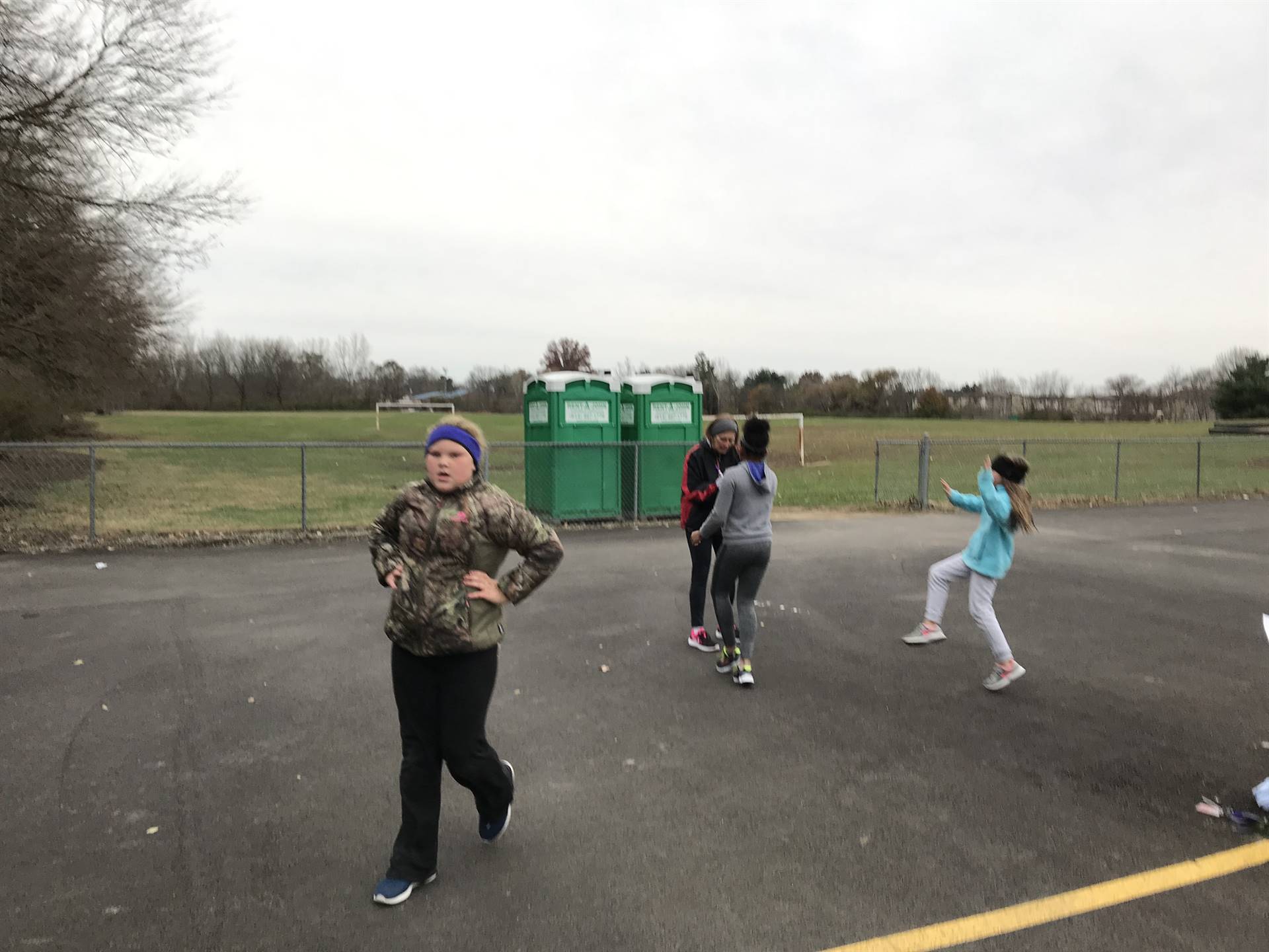 Girls running