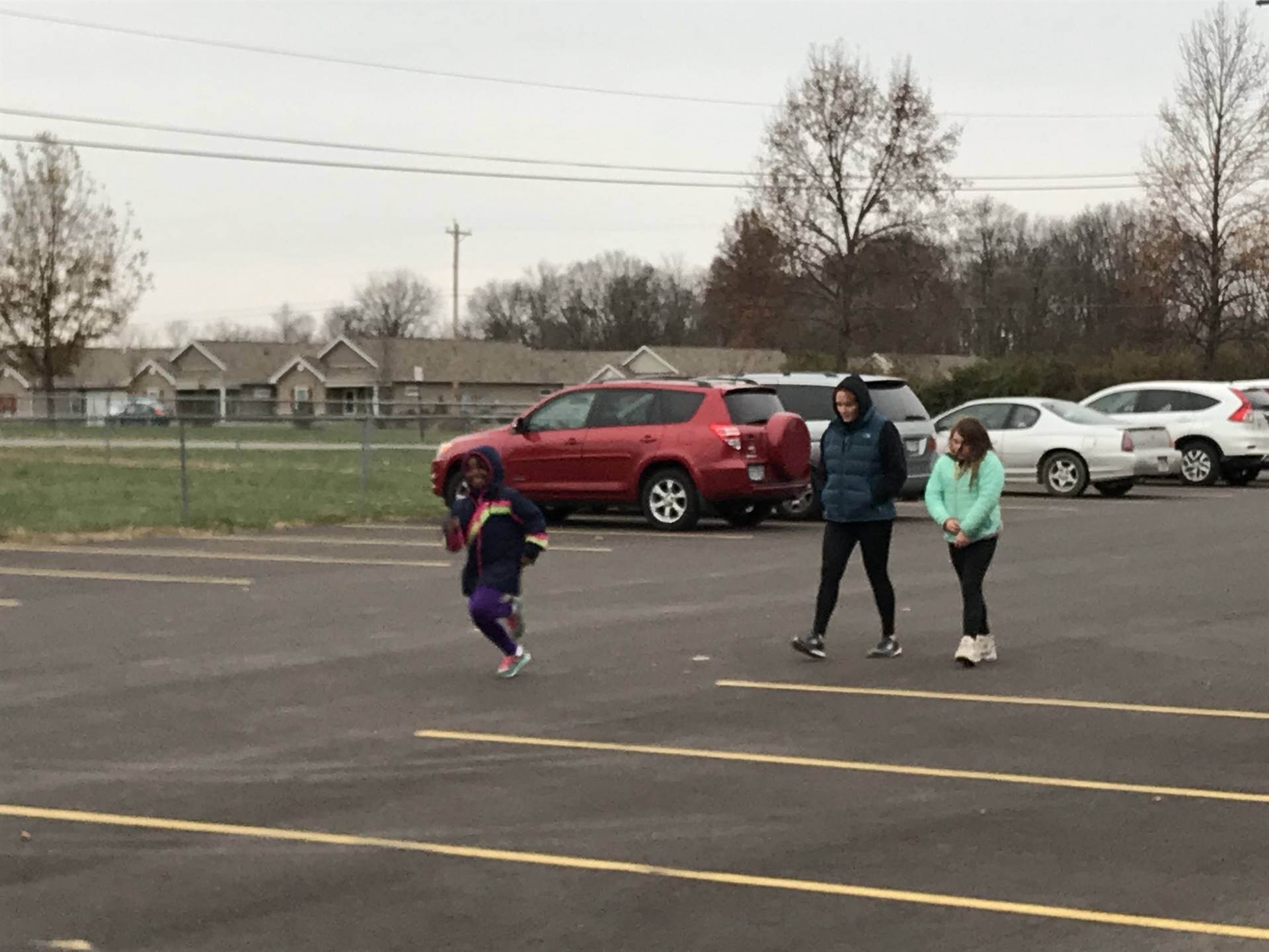 Girls running