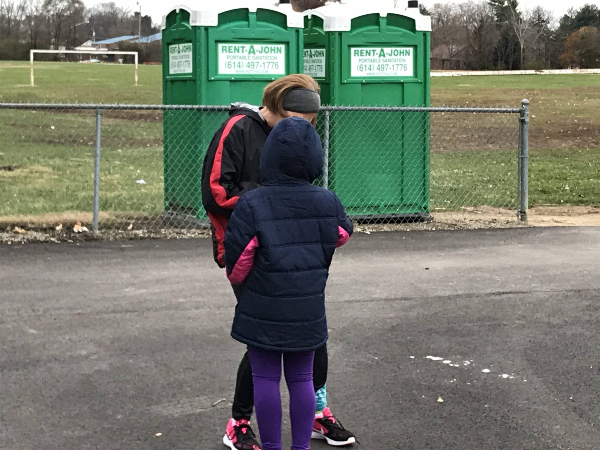 Girls running