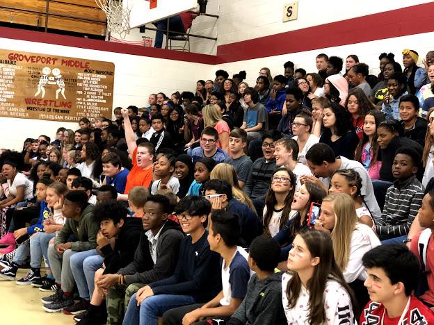 Students at Pep Rally