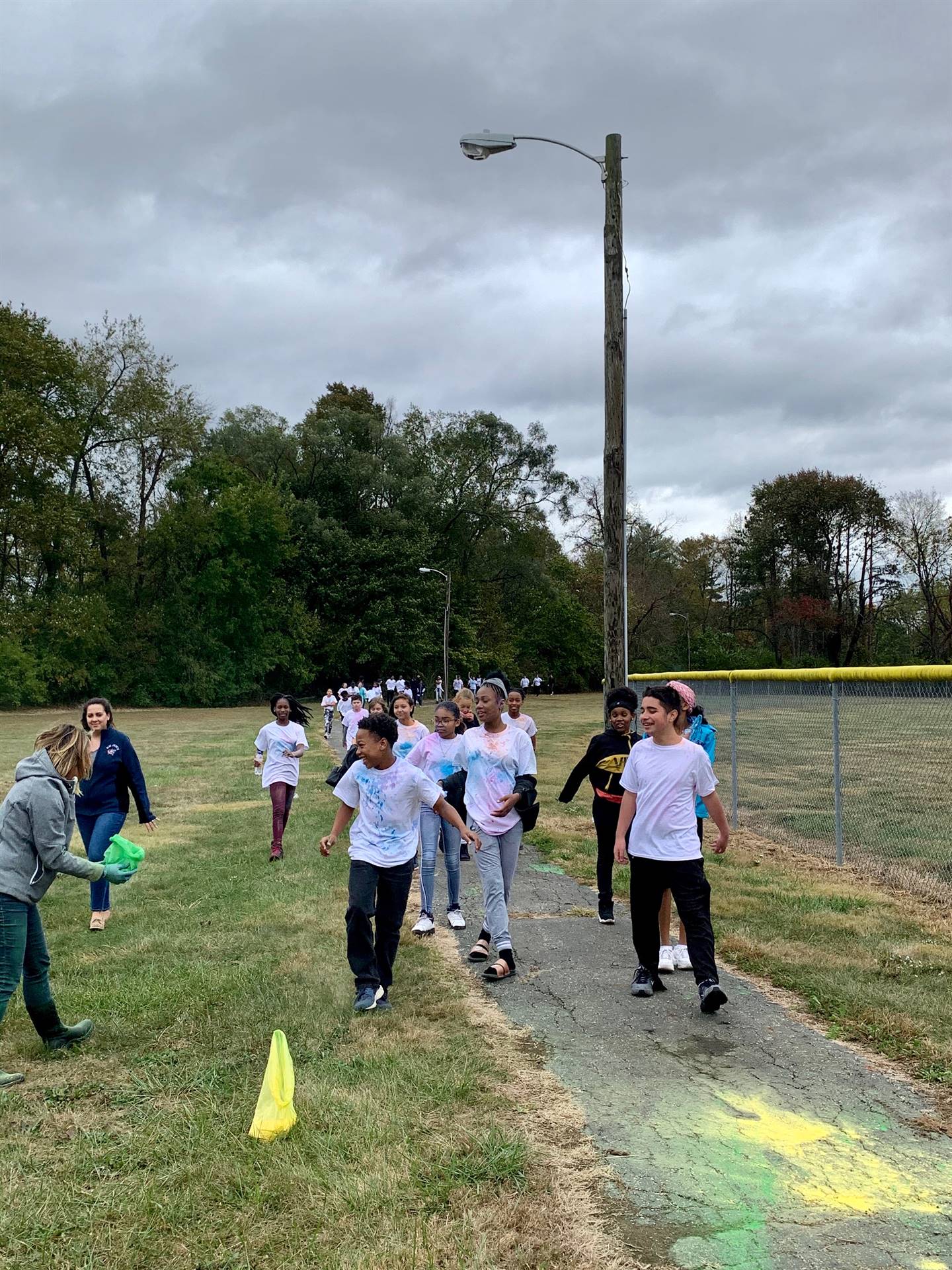 students on color walk