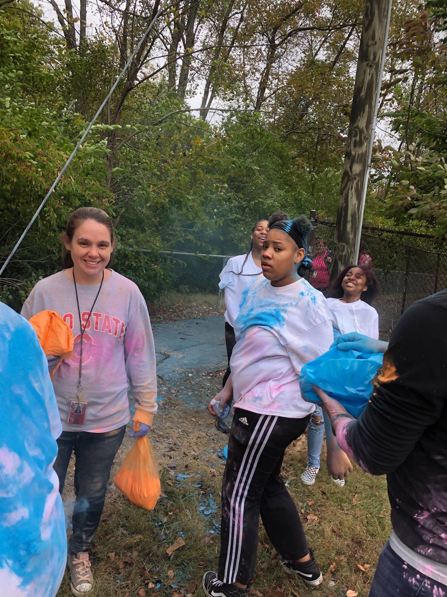 students on color walk