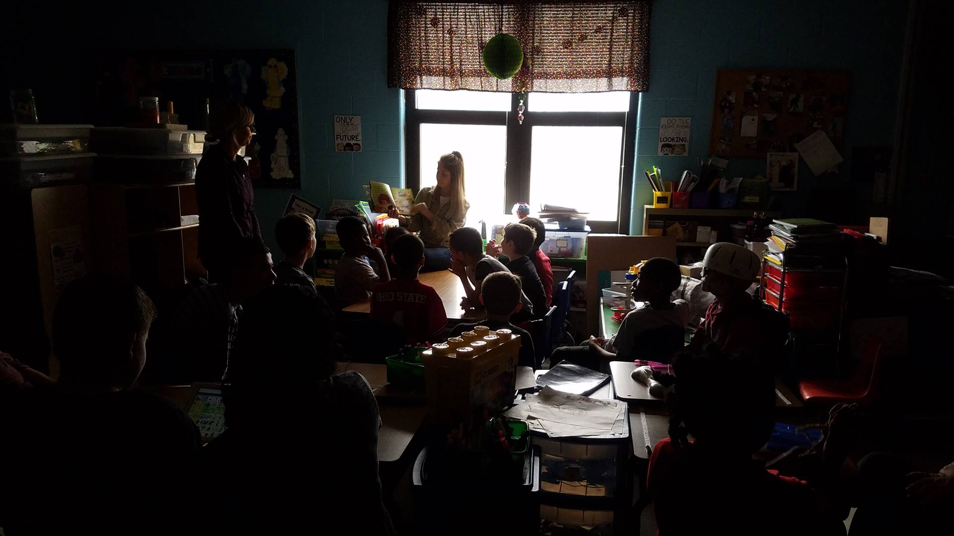 Reading by the window