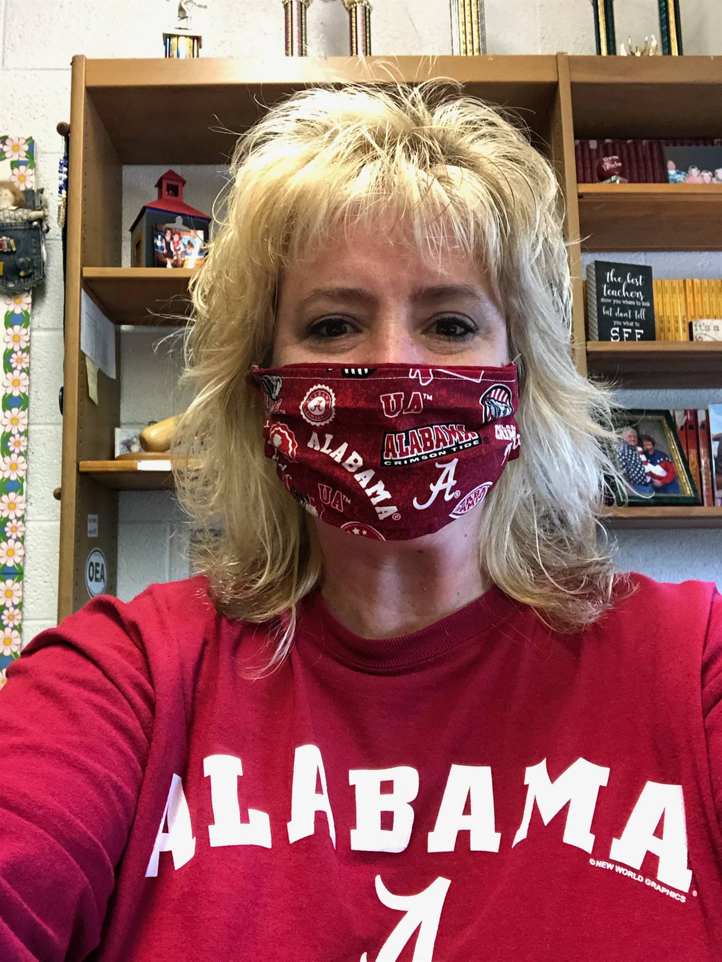 Mrs. Bondy wearing mask