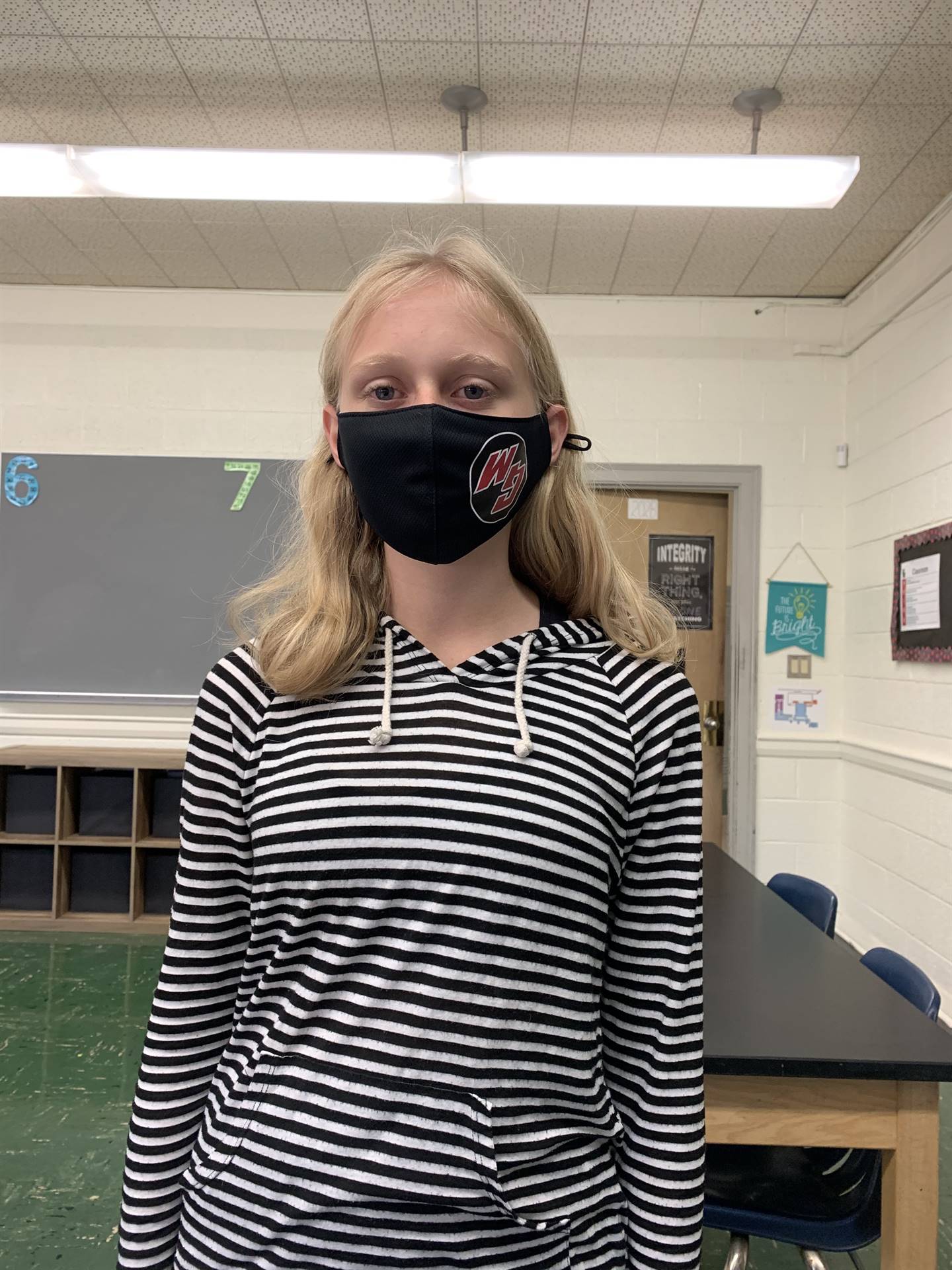 Student wearing mask