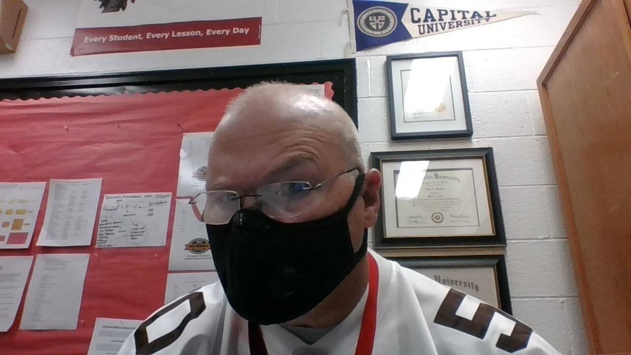 Mr. Brown wearing masks