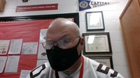 Mr. Brown wearing masks