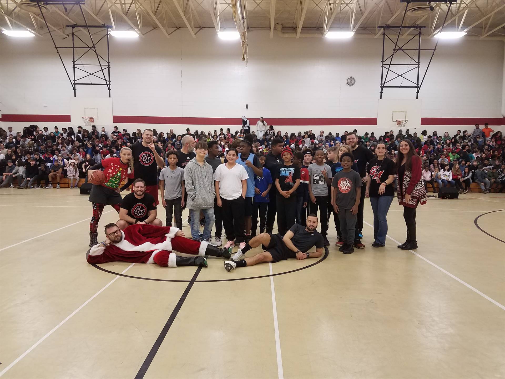 6th grade vs Staff bball