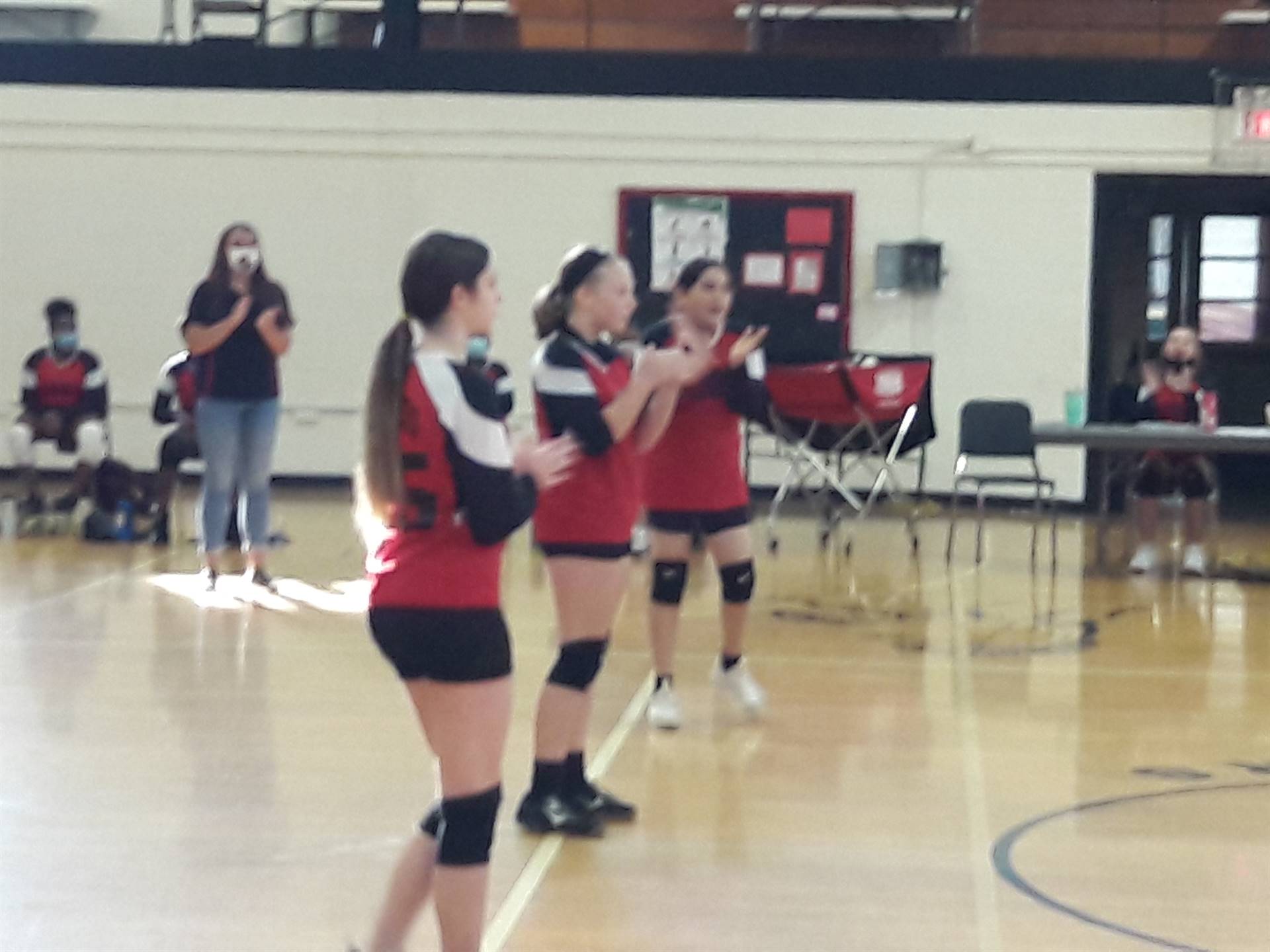 Girls Playing Volleyball