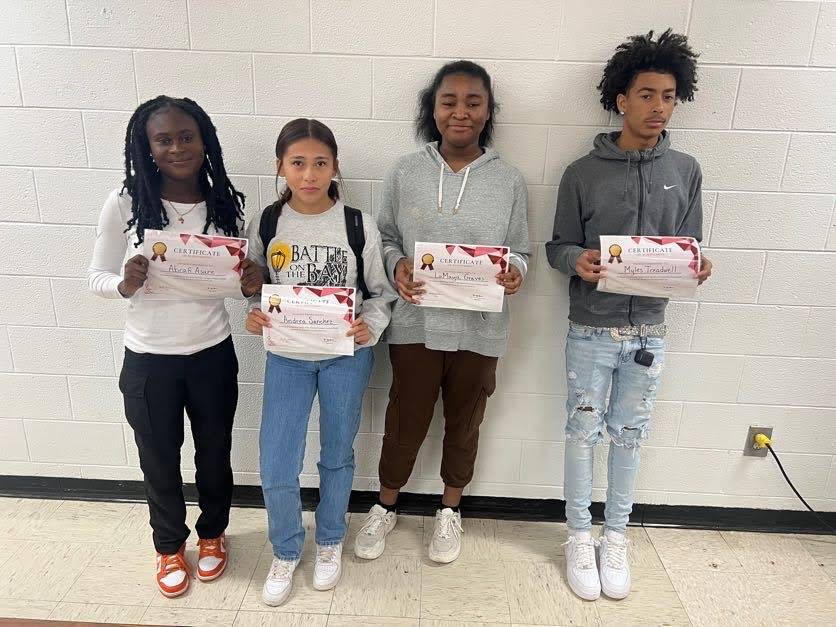 8th grade students of the month