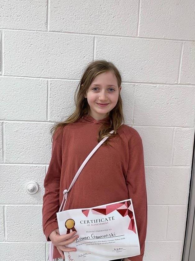 7th grade student of the month 