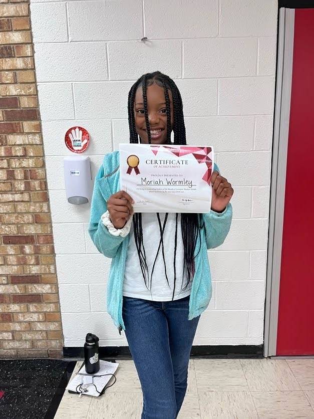 7th grade student of the month