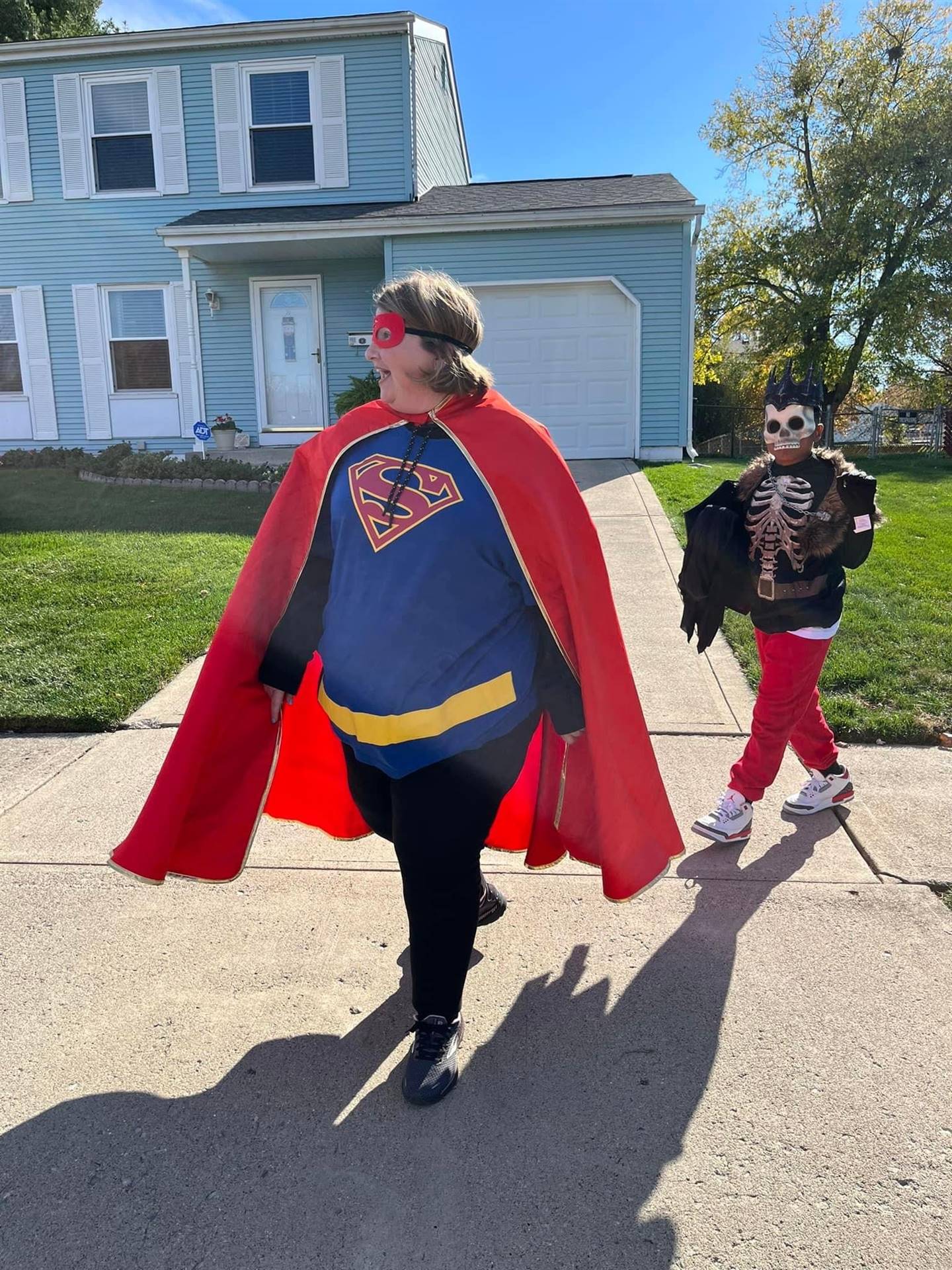 Mrs. Elliott dressed in costume