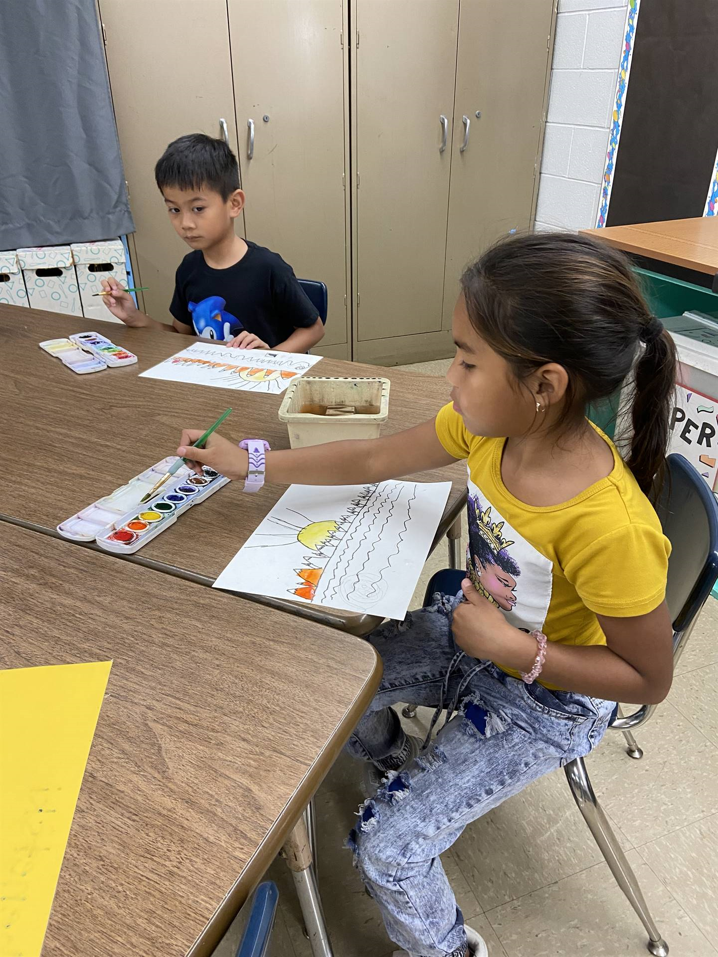 Students Painting