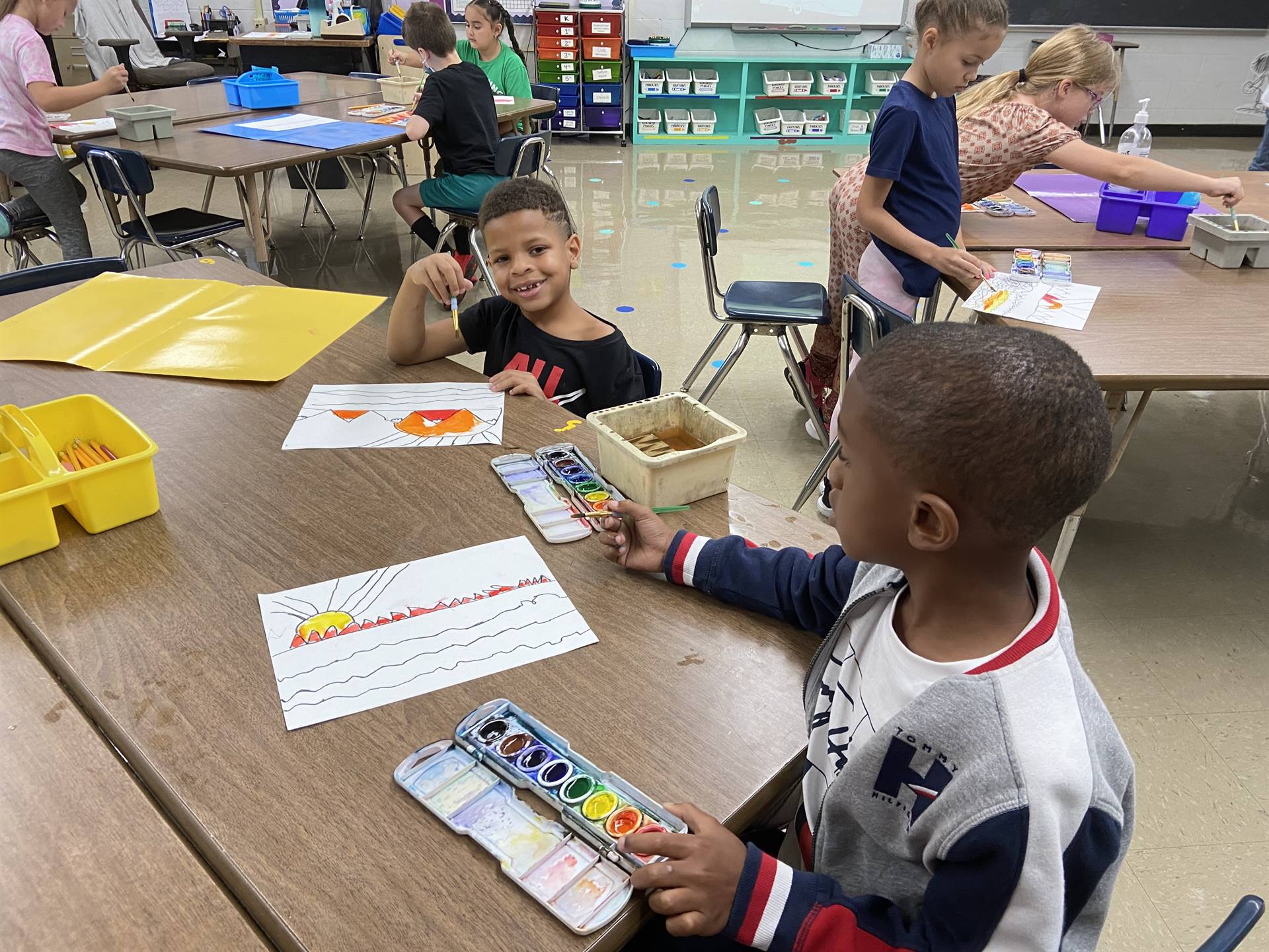 Students Painting