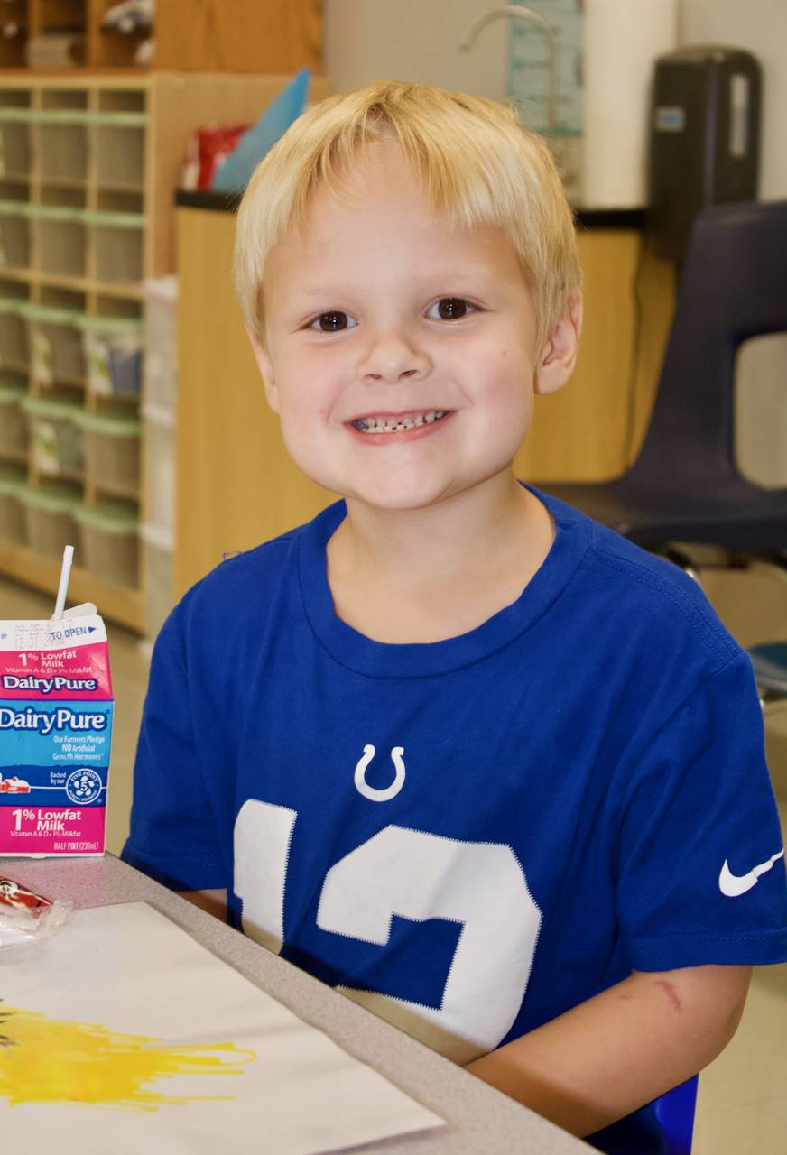 preschool boy smiling