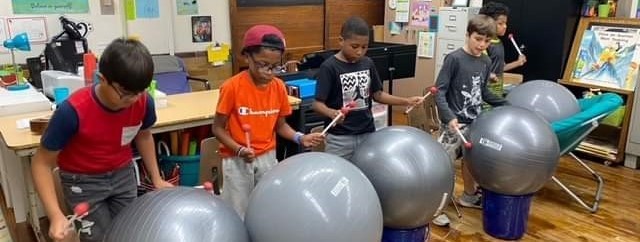 Fun in music class 