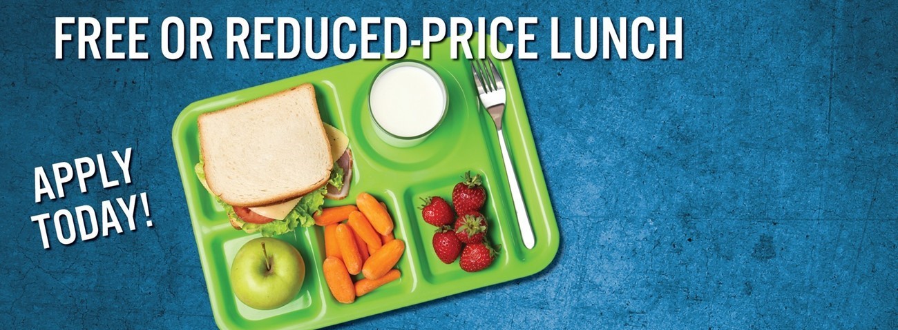 school lunch on a tray