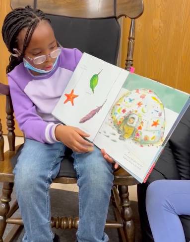 girl reading book