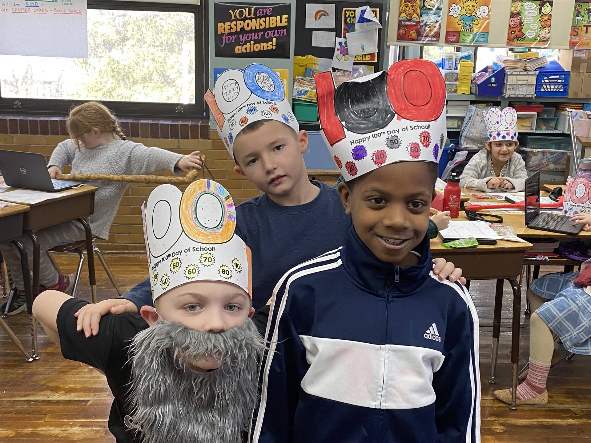GE celebrates 100 days of school. 