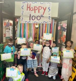 GE celebrates 100 days of school. 