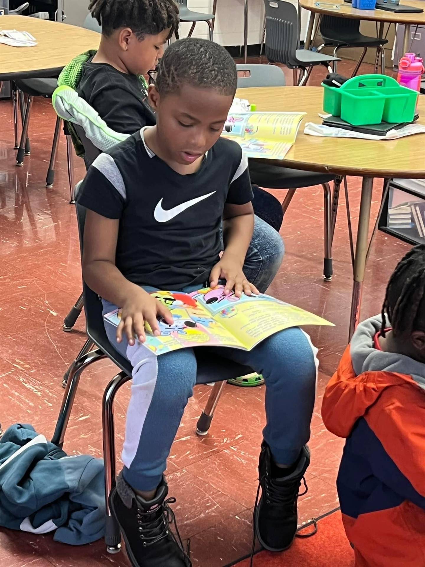 Students reading books