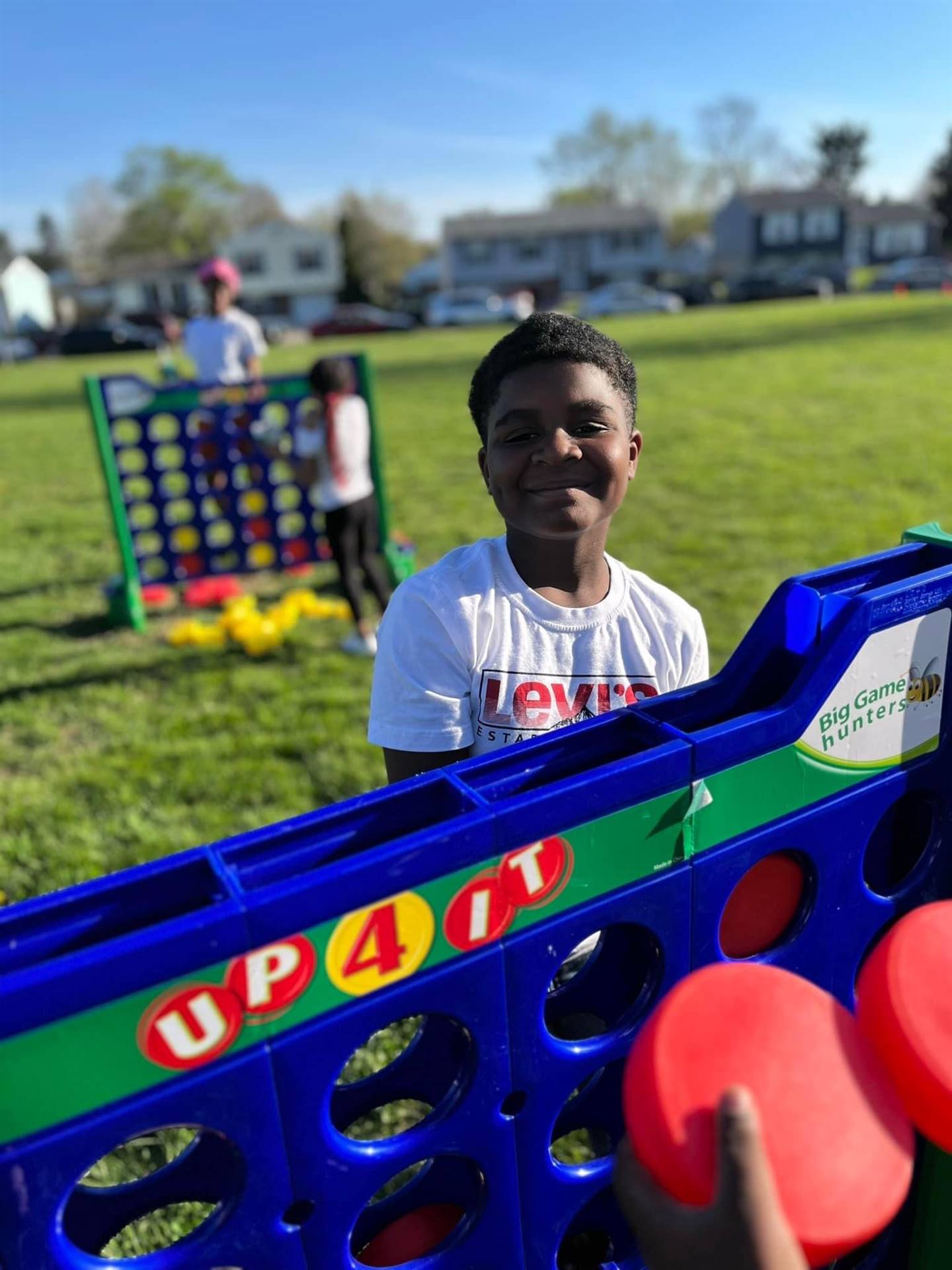 Students playing outside games