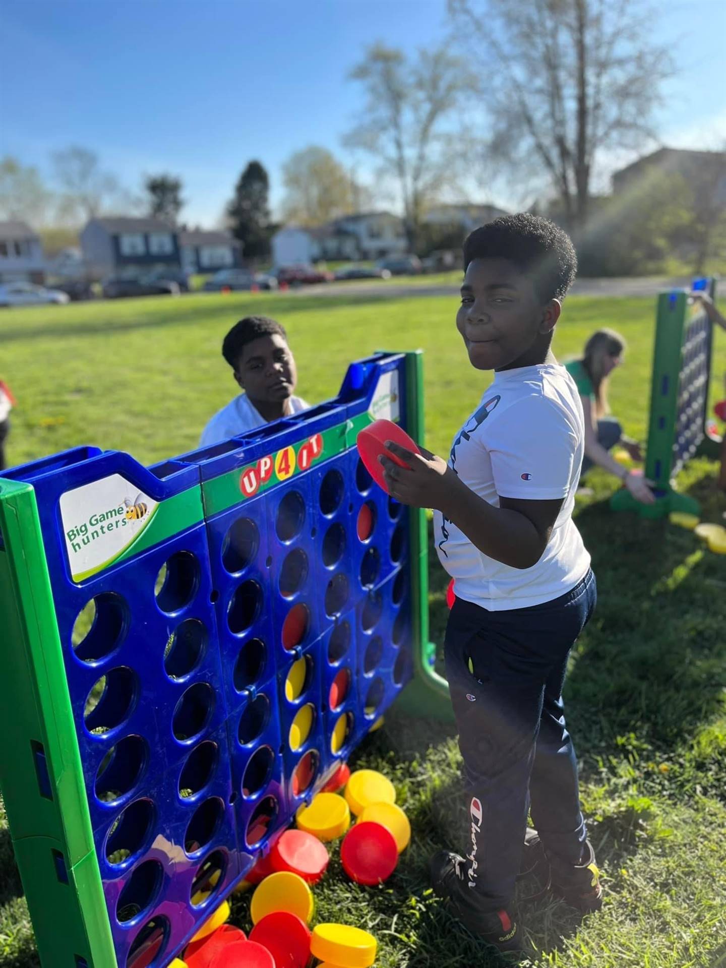 Students playing outside games