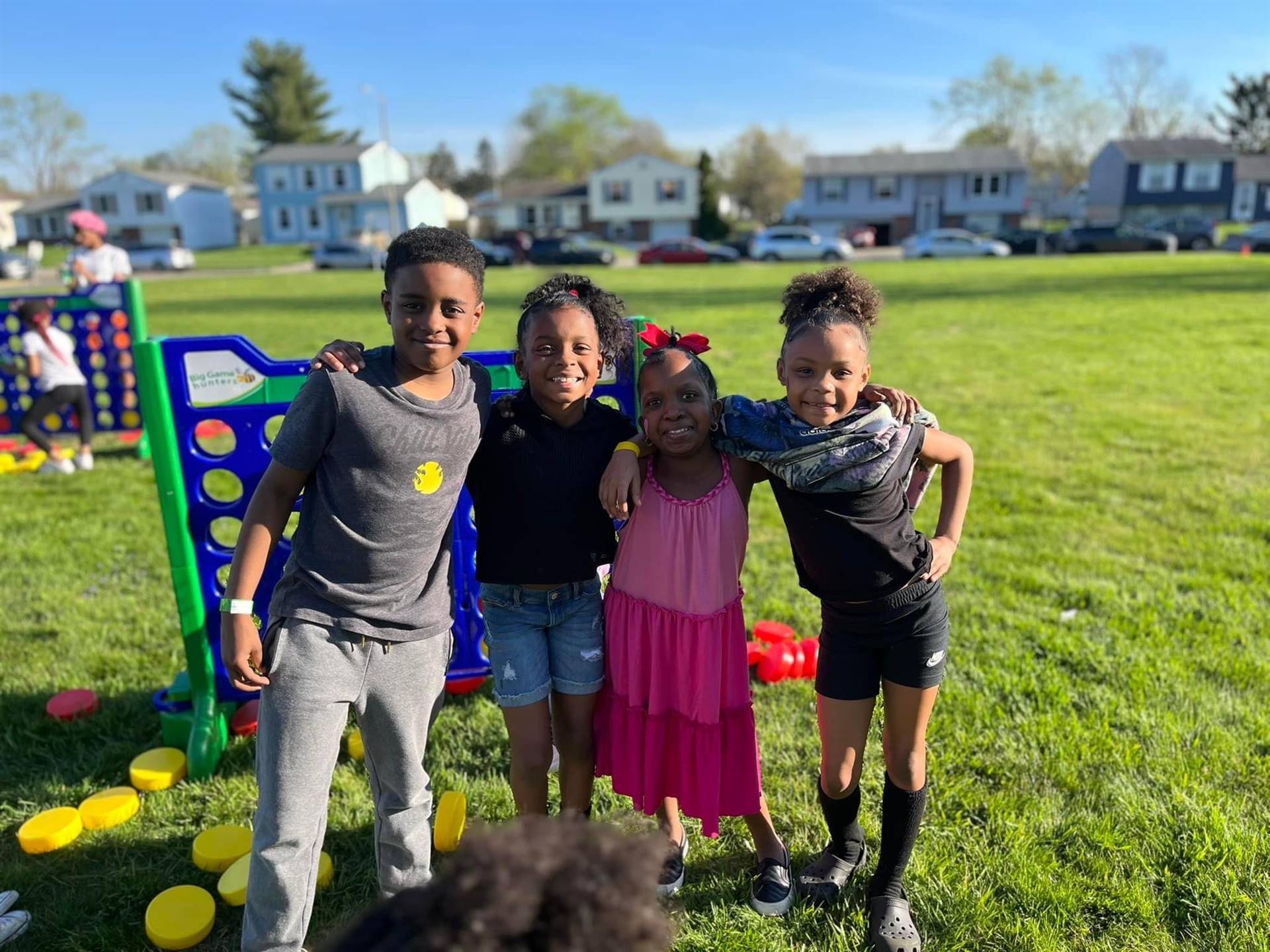 Students playing outside games