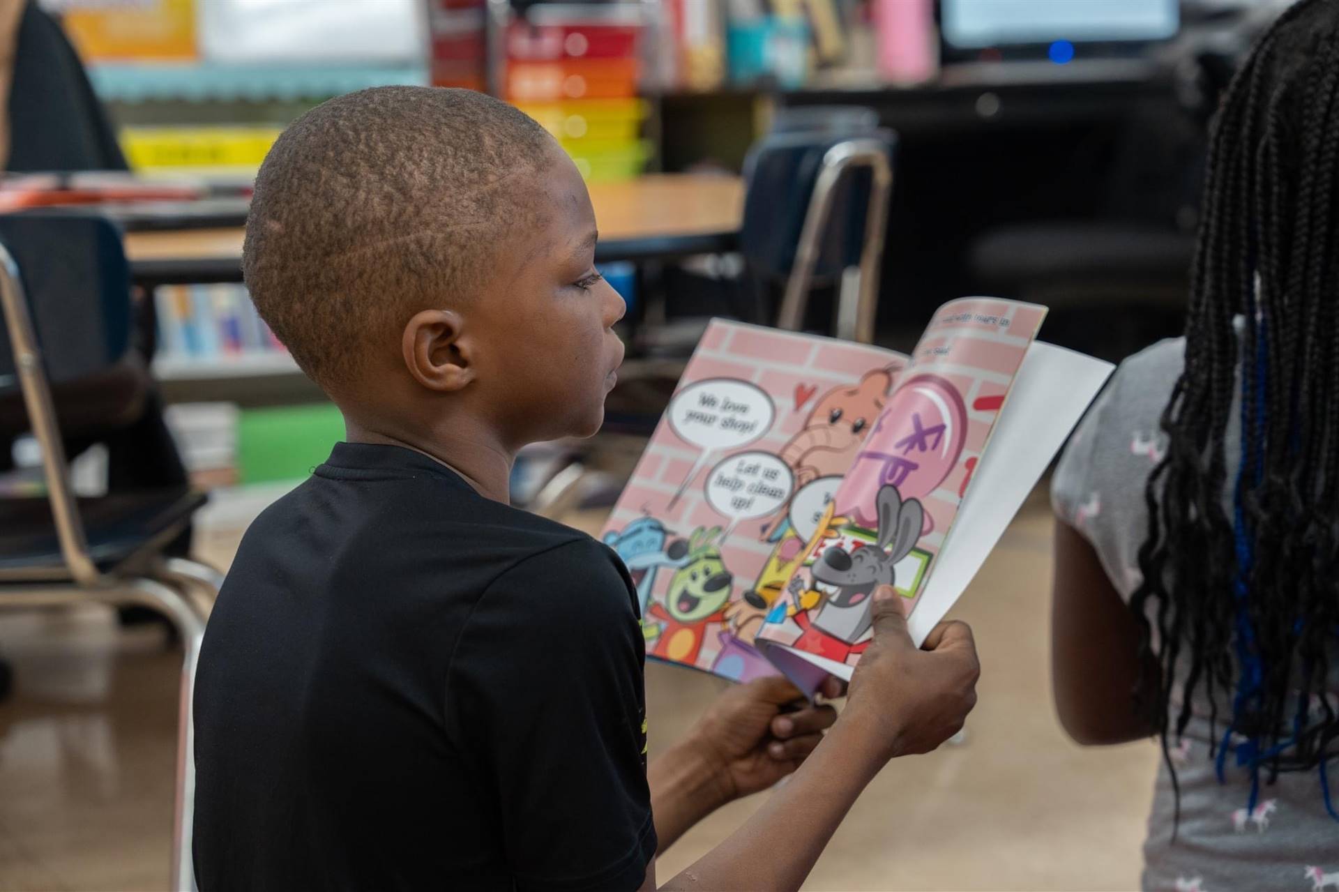 Students reading