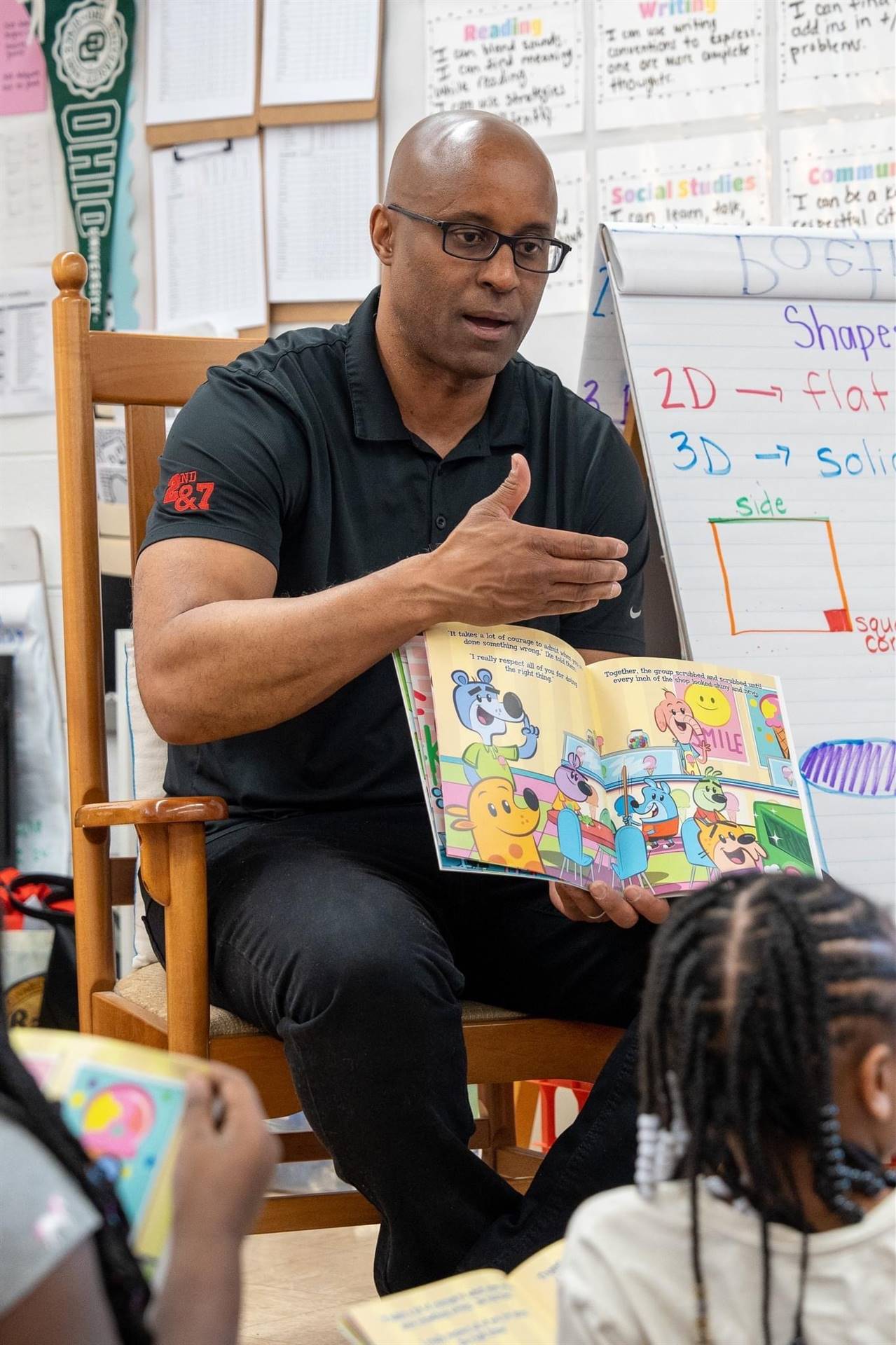 Students being read to