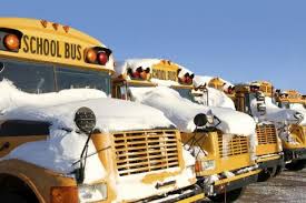 School bus in winter